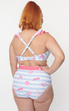 Load image into Gallery viewer, Barbie Ruffle Swim Top
